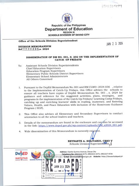 DM NO. 664 S. 2024 .